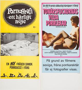 FILMAFFISCHER, 10 st,  stolpaffischer, 1970-tal.