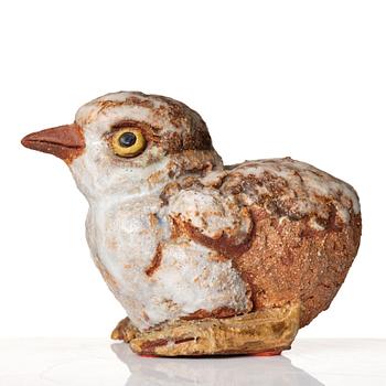 Tyra Lundgren, a stoneware sculpture of a bird, Sweden probably 1960's.