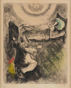 Marc Chagall, "L'Enfant ressuscité par Élie" ur "La Bible".