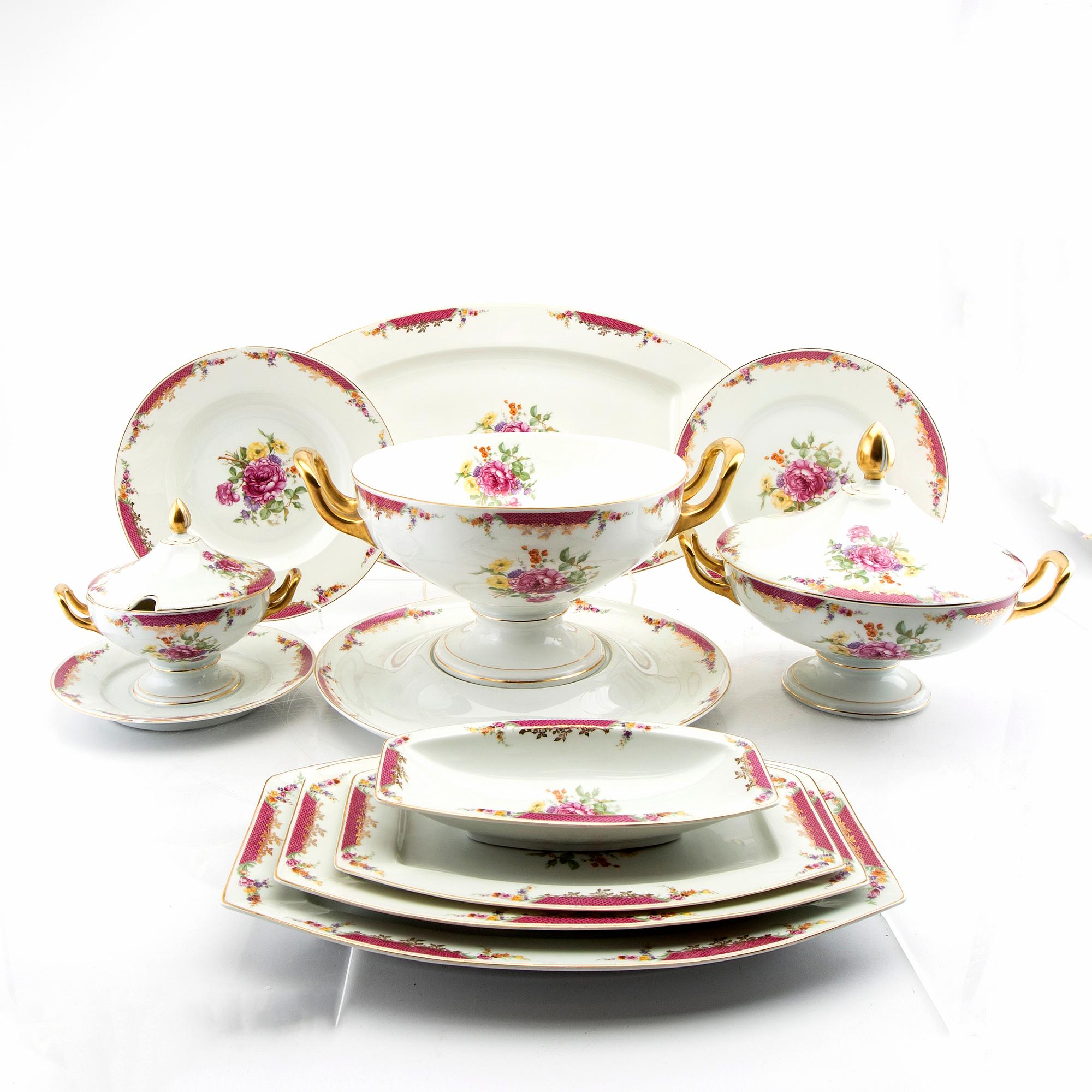 Servis "Josephine" 71 dlr Rosenthal porslin 1900-talets första hälft.
