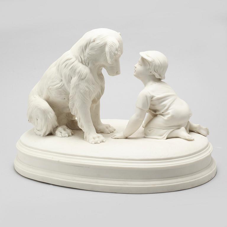 A parian figurine by R. J. Morris, around turn of the century 1900.