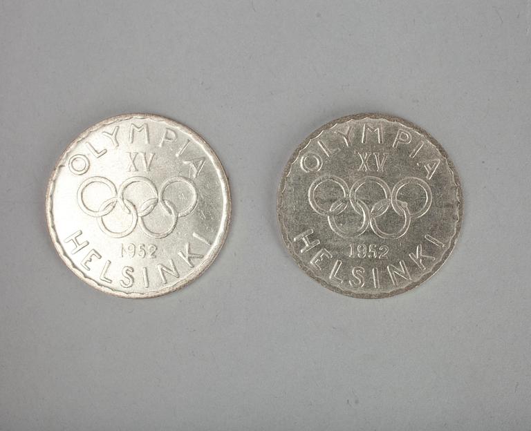 OLYMPIAMYNT 500 FIM, 2 st, HELSINGFORS OLYMPISKA SPEL 1952.