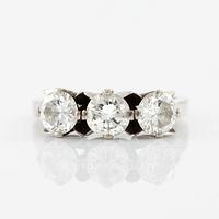 Ring, A. Tillander, 18K white gold with three brilliant-cut diamonds.