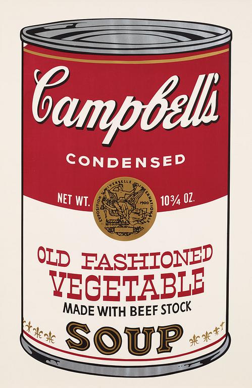 Andy Warhol, "Campbell's Soup II. Old Fashioned Vegetable".