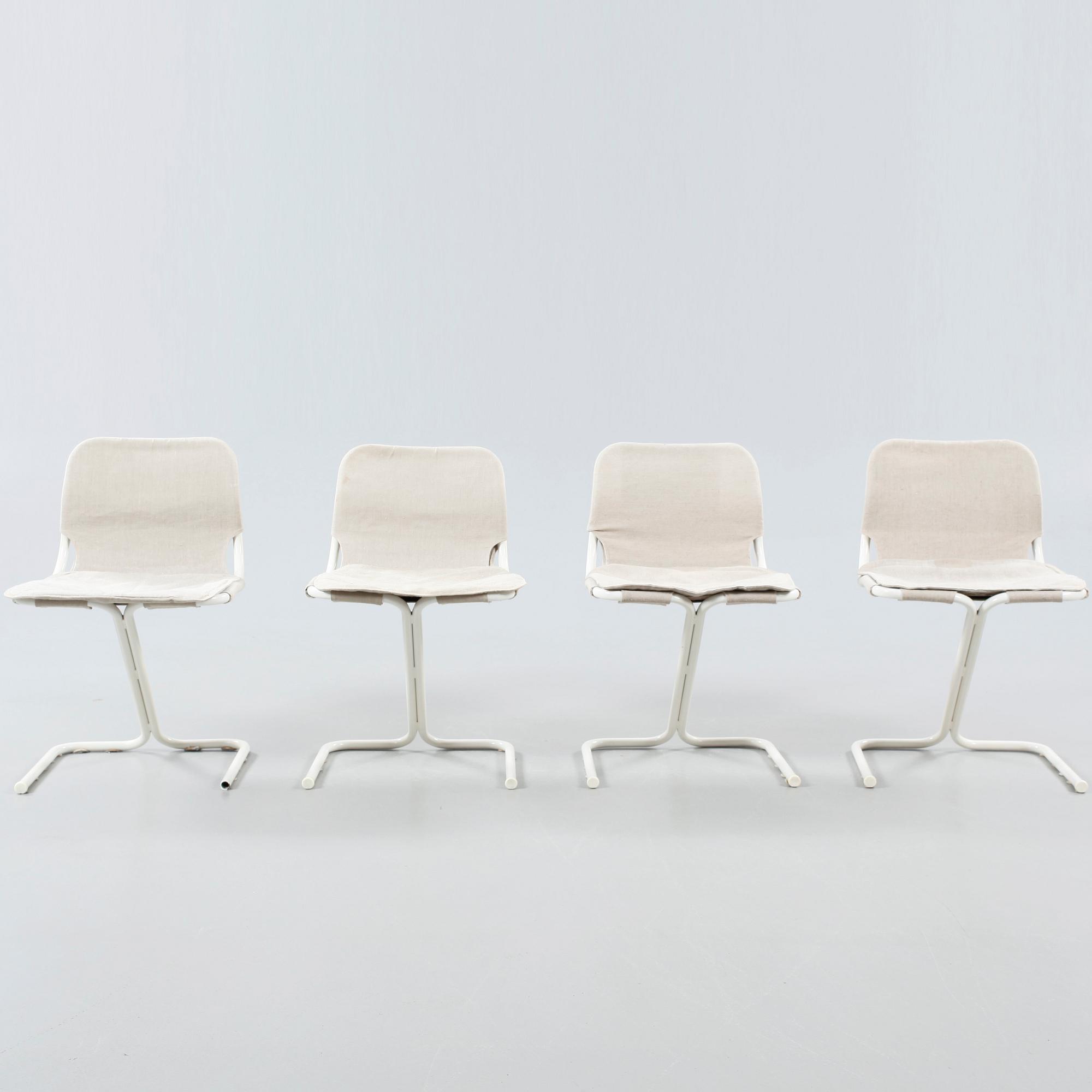 Four chairs from the Formula Series, Dux Studio collection, by Ruud Ekstrand & Christer Norman for Bra Bohag AB 1968.