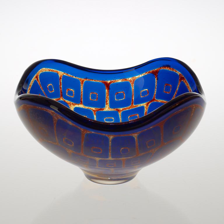 A Sven Palmqvist Ravenna glass bowl, Orrefors, 1969.