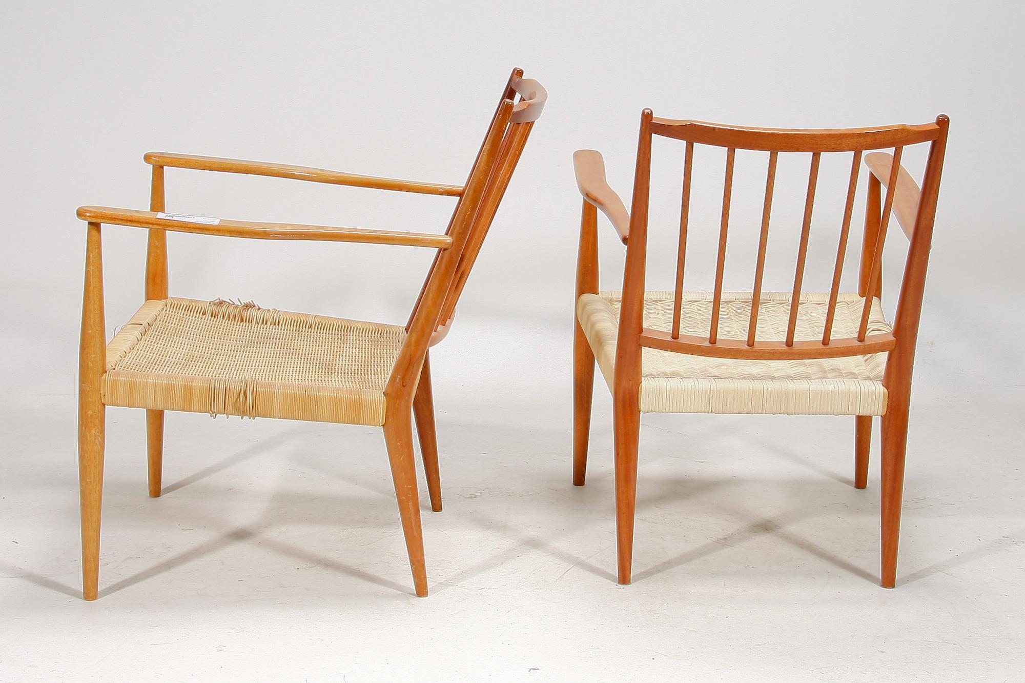 KARMSTOLAR, ett par, Josef Frank, modell 508. Formgiven 1932.