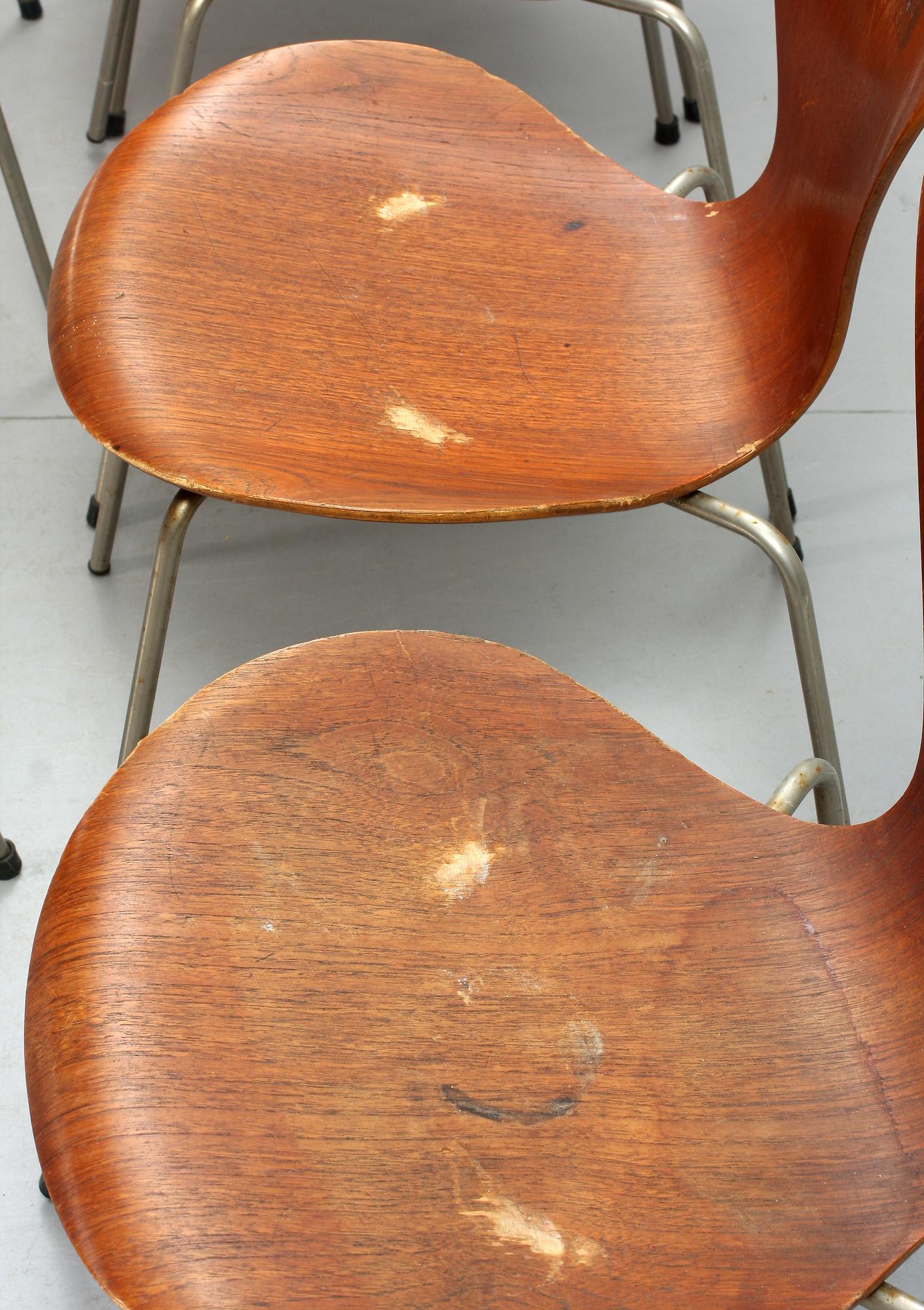 STOLAR, 7 st, "Sjuan", Arne Jacobsen, Fritz Hansen.