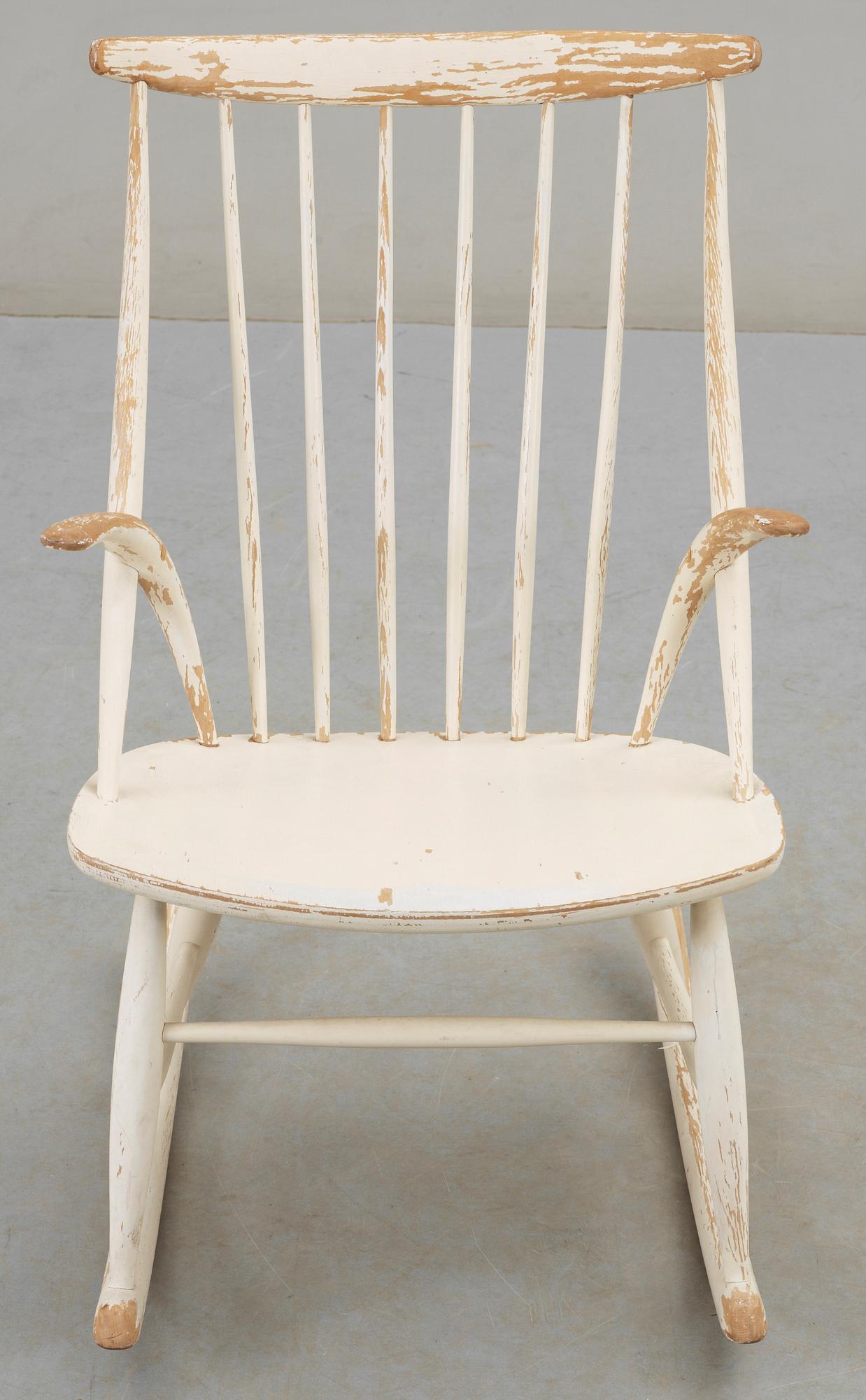 GUNGSTOL, "Gyngestol Nr. 3", Illum Wikkelsö, för N Eilersen, etikettmärkt. Modellen formgiven 1958.