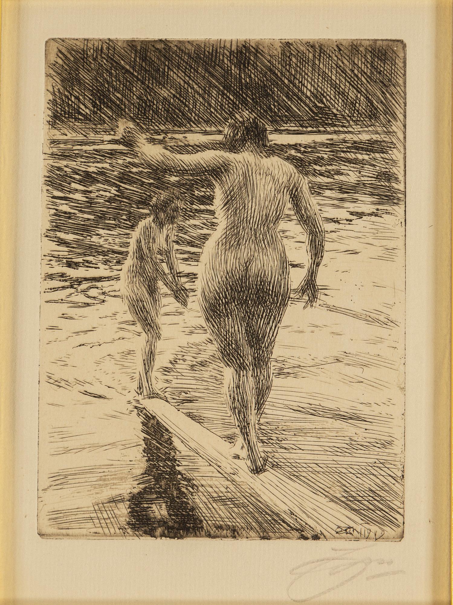 Anders Zorn, etching, 1919, signed in pencil. - Bukowskis Anders Zorn, etching, 1919, signed in pencil. - Bukowskis
