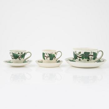 Mat- och kaffeservis, ca 77 delar, flintgods, "Napoleon Ivy", Wedgwood.