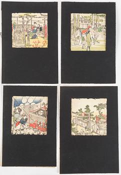 KATSUSHIKA HOKUSAI (1760–1849), color woodblock prints, 18 sheets from 'Toto meisho ichiran'.