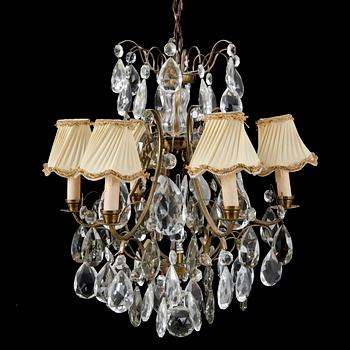 LJUSKRONA, rokokostil, omkr 1900-talets mitt. Höjd: 55 cm.