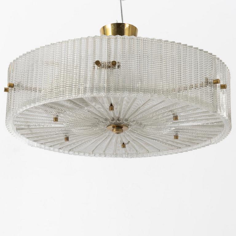 Carl Fagerlund, a ceiling lamp, Orrefors, second half of the 20th century.