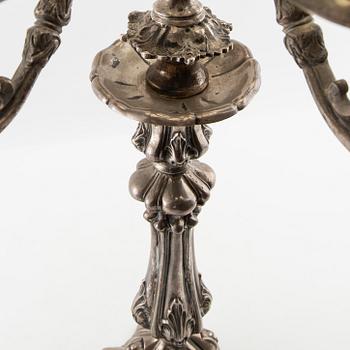Candelabrum silver Louis XV style possibly Austria around 1900.