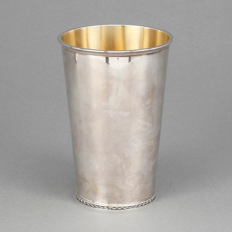 BÄGARE, silver, Tore Eldh, Ceson, Göteborg 1972, vikt 353 g.