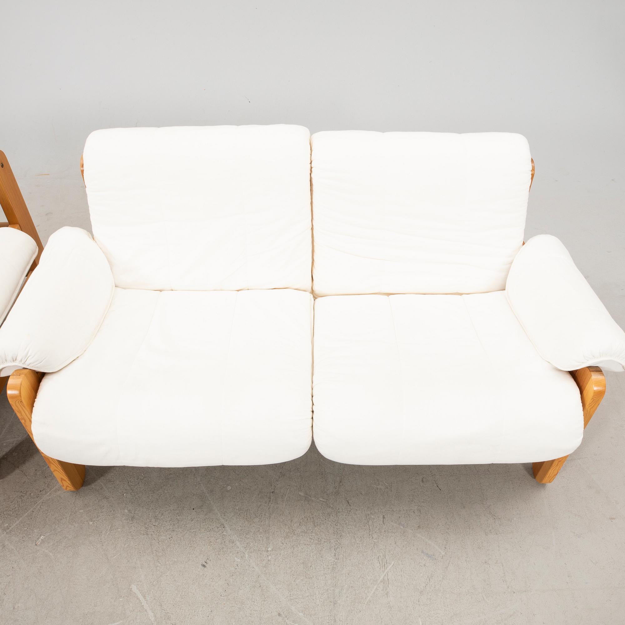 A pair of IKEA pine sofas 1970/80s.