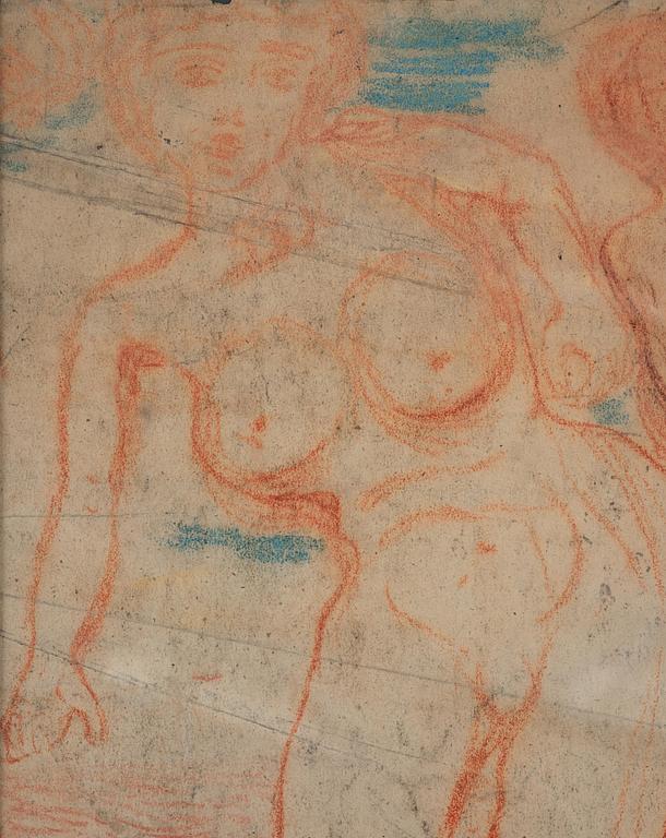 Carl Fredrik Hill, Nude study/Landscape.