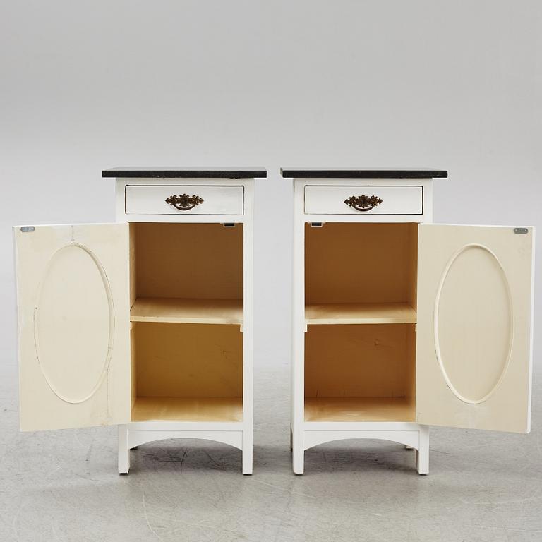 A pair of bedside tables, early 20th Century.