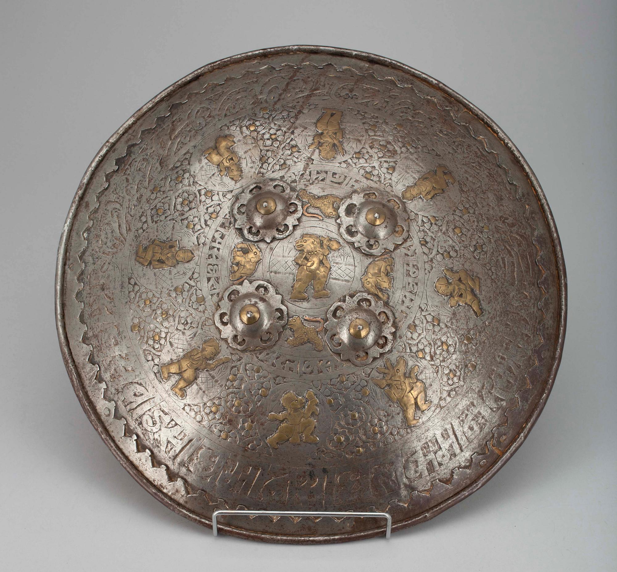 SKÖLD, metall, Indopersisk, sekelskiftet 1800/1900-tal.