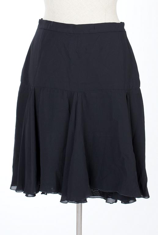 A Chanel silkchiffon skirt.