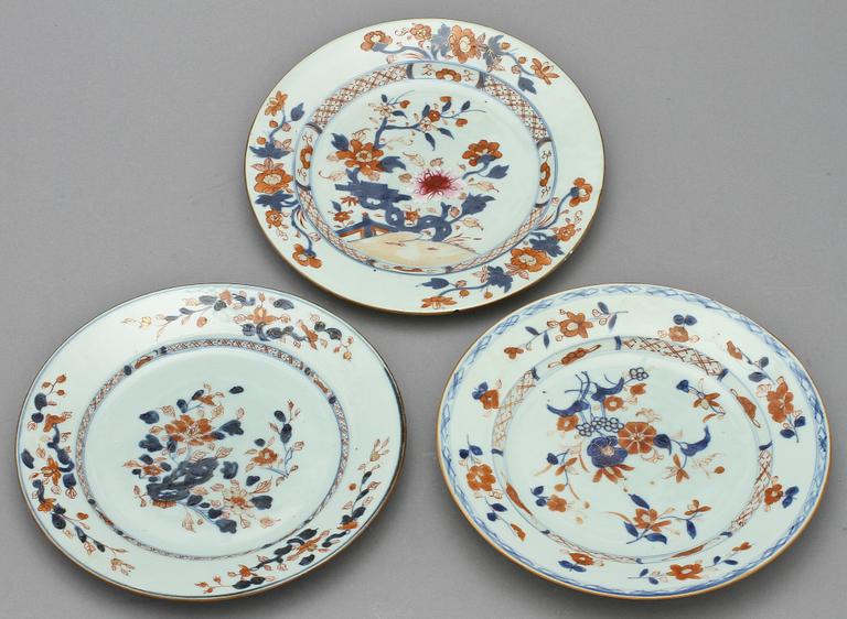 TALLRIKAR, 6 st, porslin, Kina, imari, 1700/1800-tal.