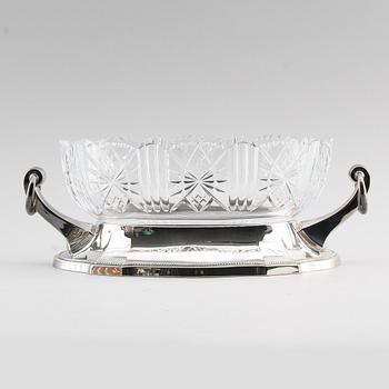 JARDINJÄR, nysilver och glas, 1900-talets första hälft.
