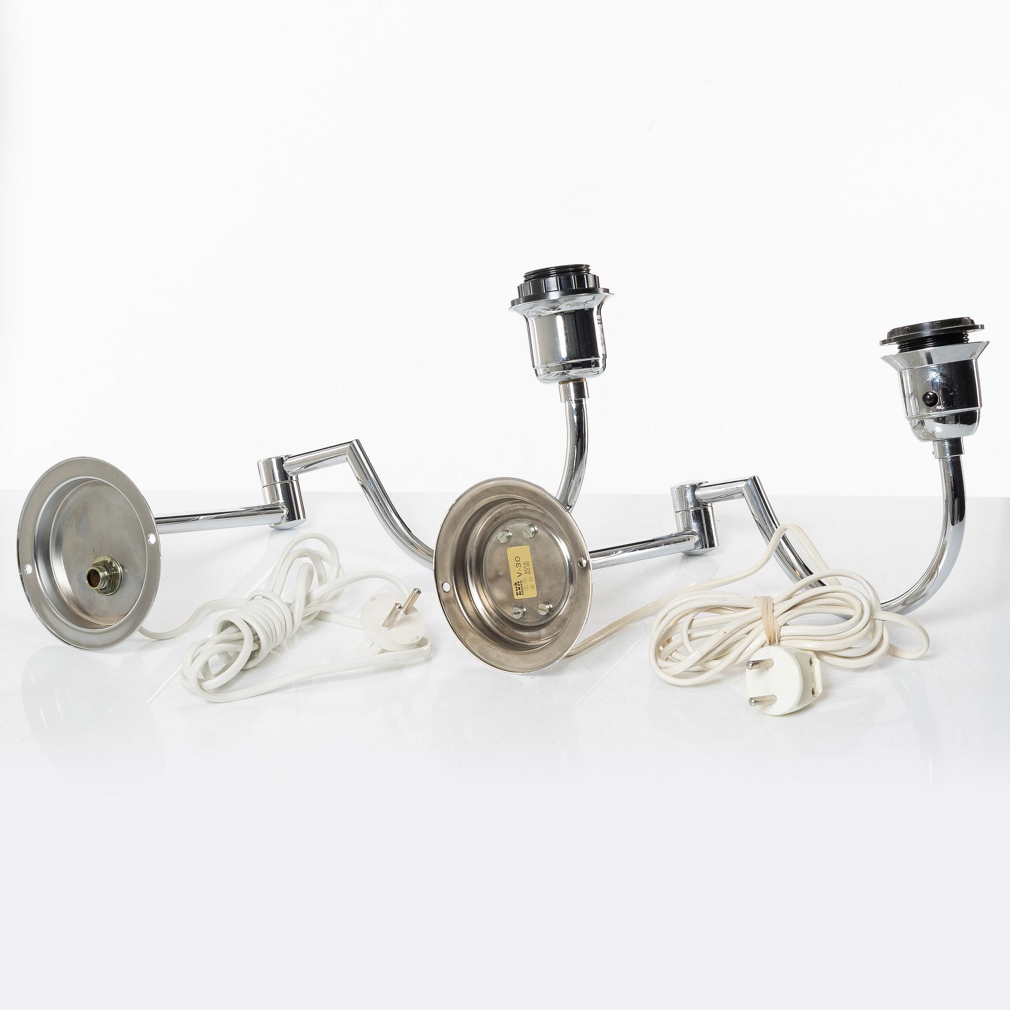 A pair of wall lamps EVÅ end of the 20th century.