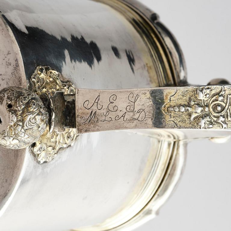 A Swedish 18th century parcel-gilt silver tankard, mark of Thomas Beckman the younger (active 1727-1765), Örebro.