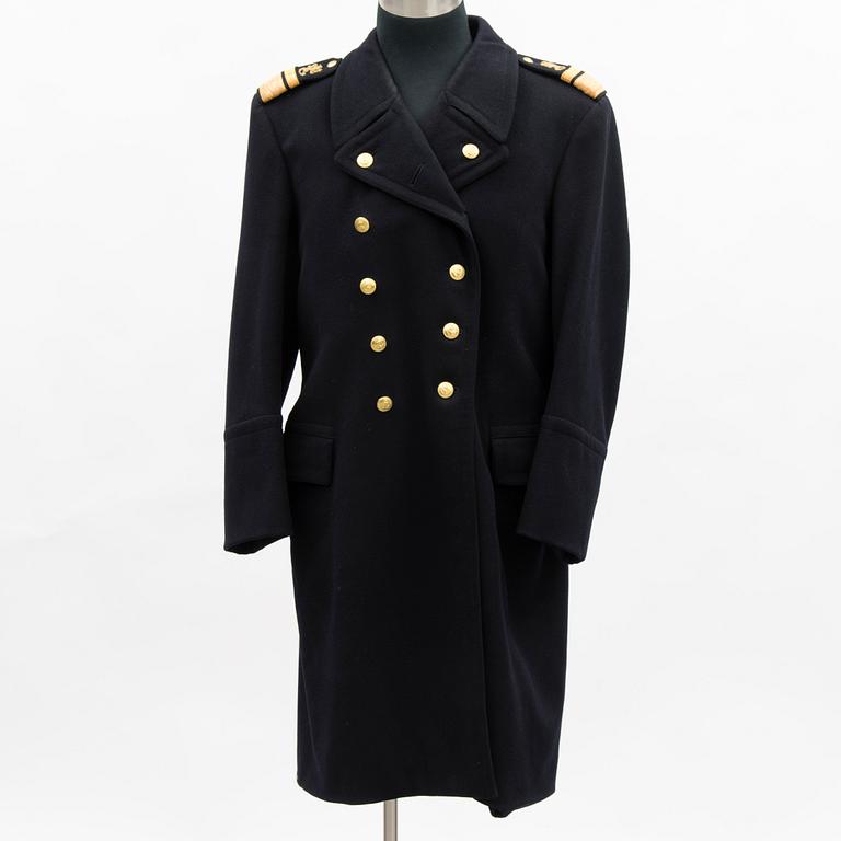 A Finnish naval officer's dress uniform with accessories, mid-second half of 20th Century.