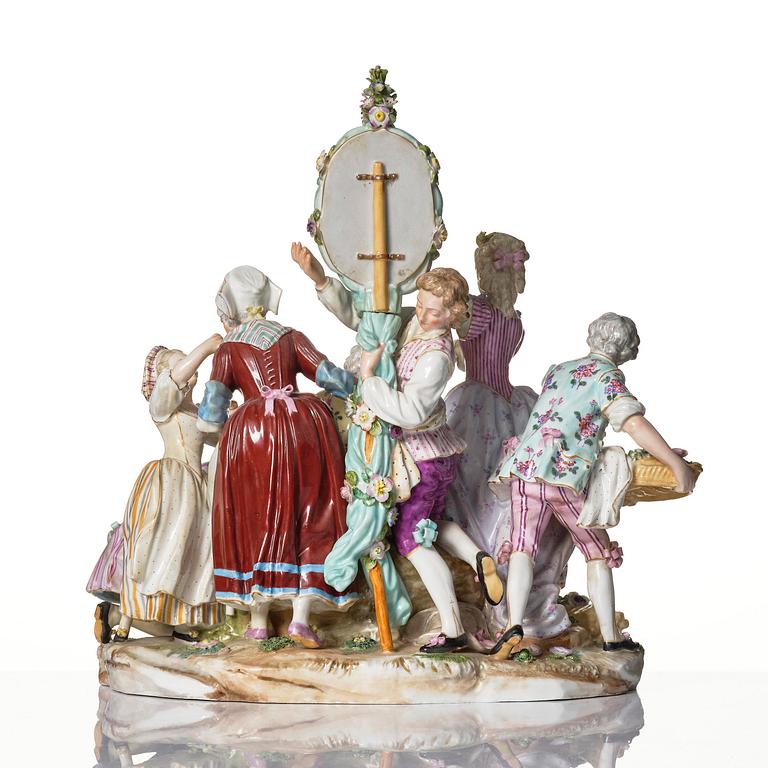 A Meissen figure group, 19th century.