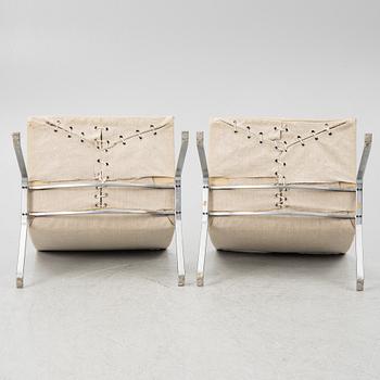 Poul Kjaerholm, "PK 22", fåtöljer, ett par, edition E Kold Christensen, Danmark.