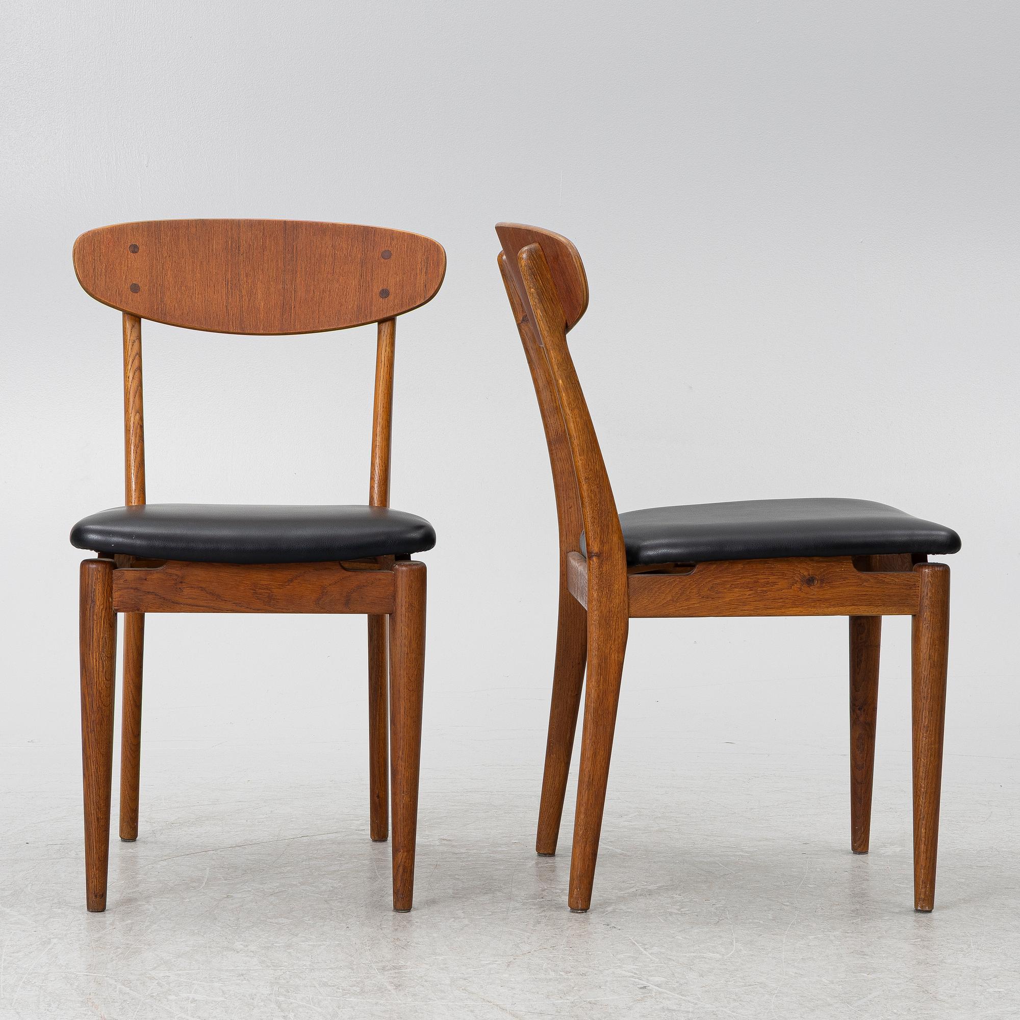 Stolar, 4 st, Skive möbelfabrik, Danmark 1960-tal.