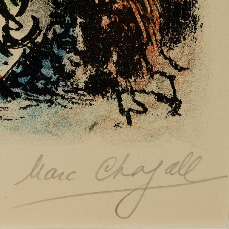 Marc Chagall, färglitografi. Signerad och numrerad 86/90.