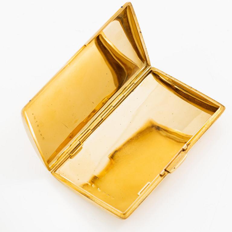 W.A. Bolin a case 18K gold with enamel, 1920.