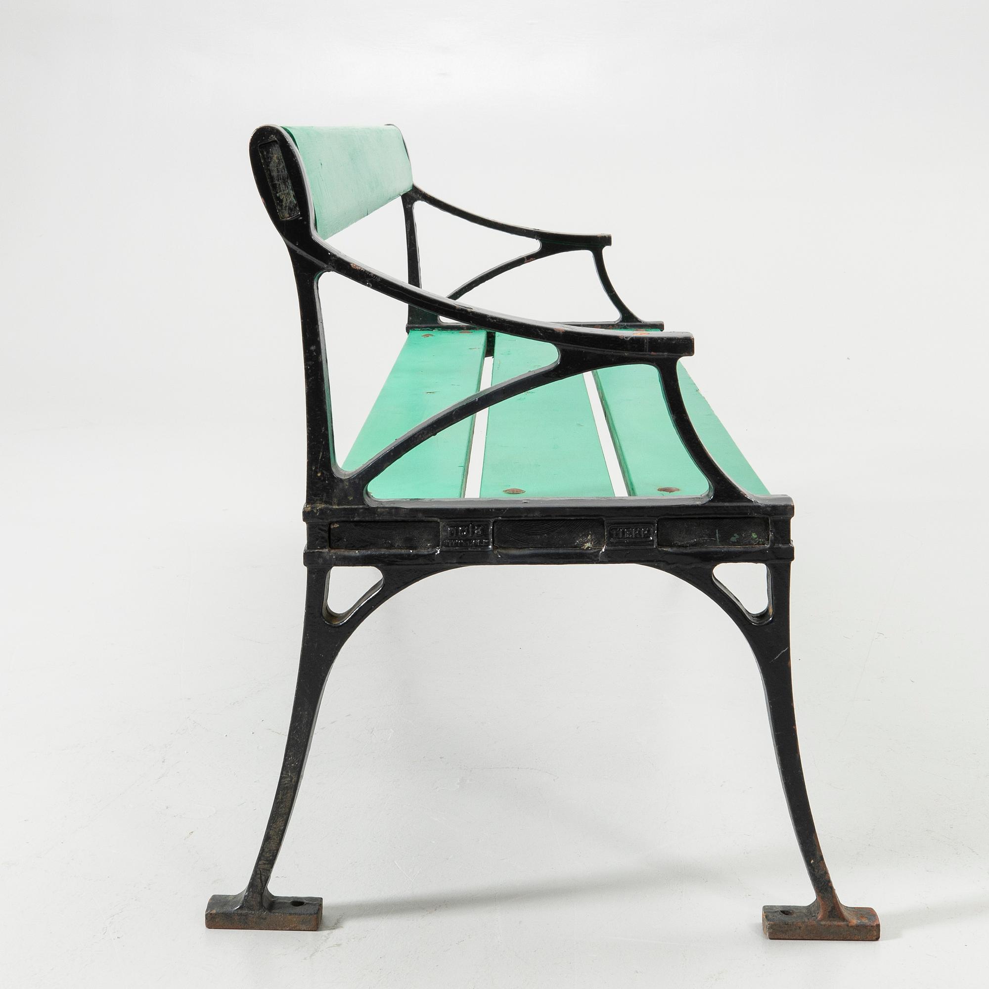 Garden bench, "Tessin", Tierp, Nola Stockholm, 20th century.