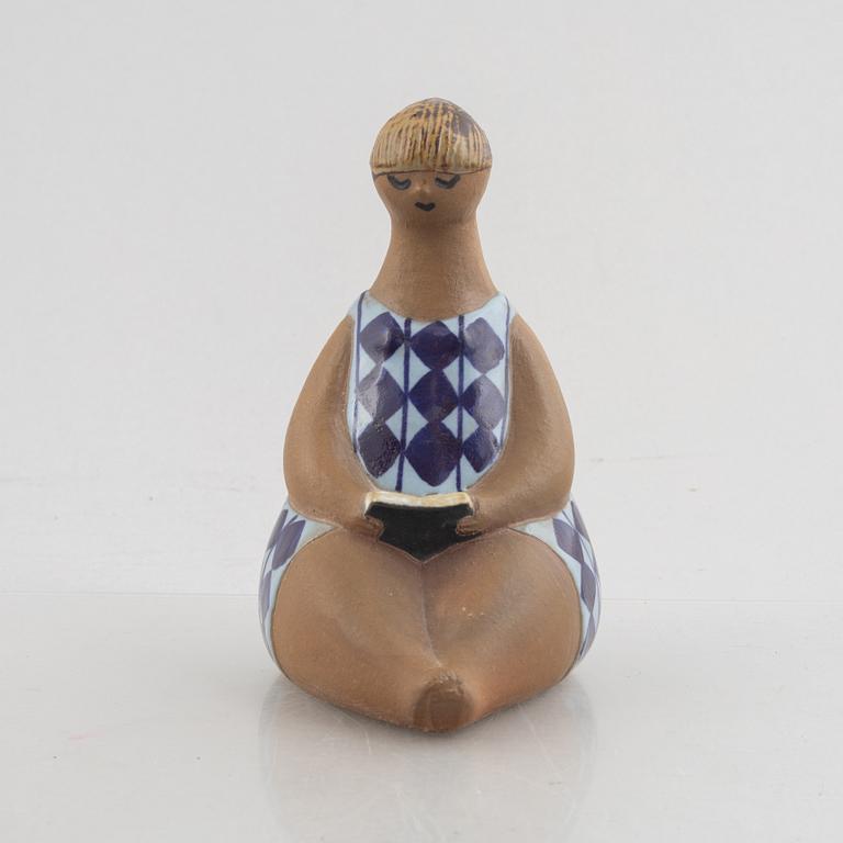 Lisa Larson, figurin, stengods, "Amalia", ur serien "ABC-flickorna", Gustavsberg.