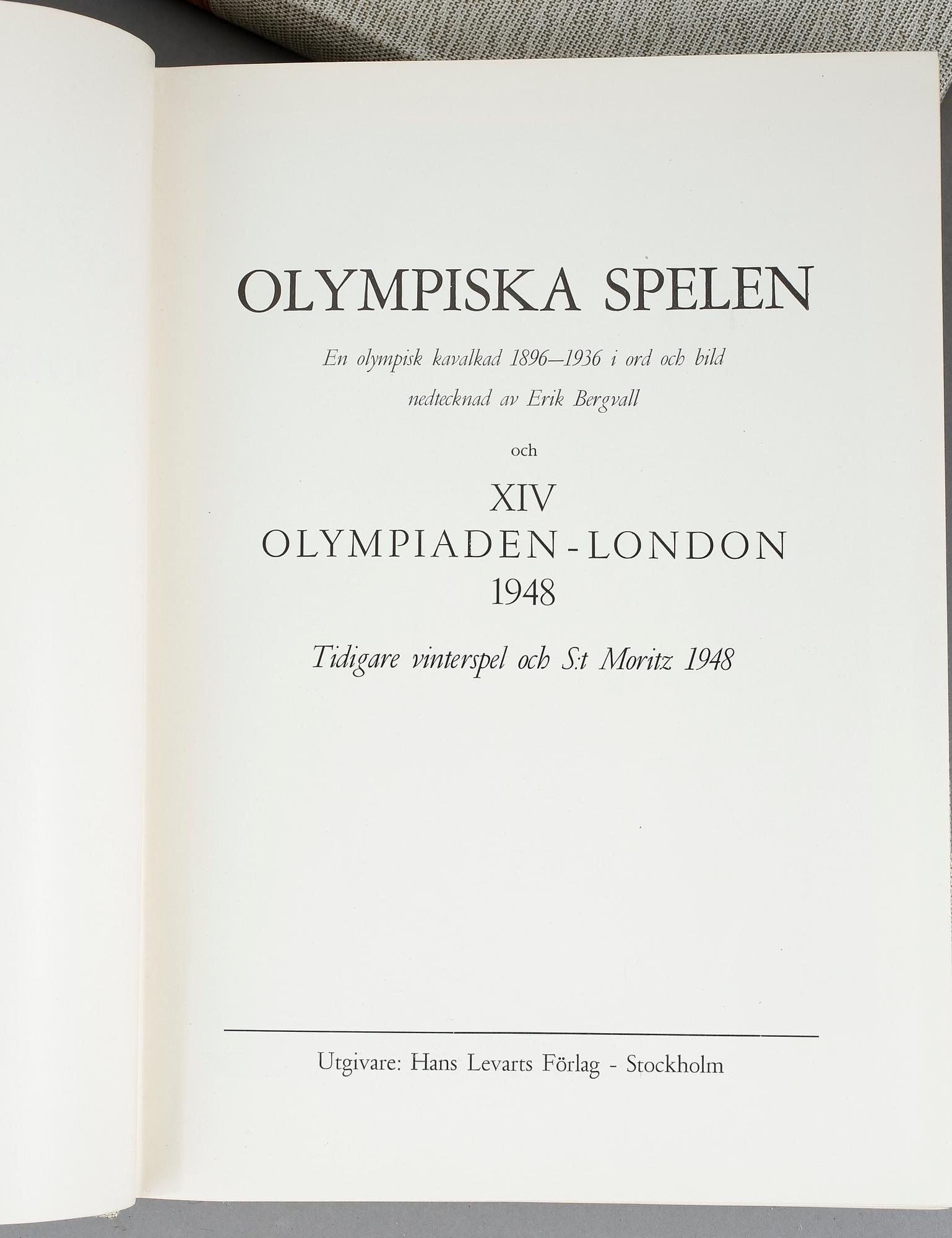 MEMORABILIA, 5 delar, Olympiska Spelen, 1912, 1936, 1952 mm.