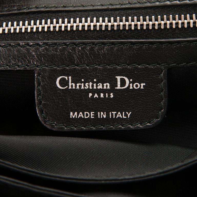 CHRISTIAN DIOR Quilted Ruffle Leather New Lock Flap Bag.