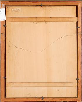 STINA TIRÉN, olja på pannå, sign.