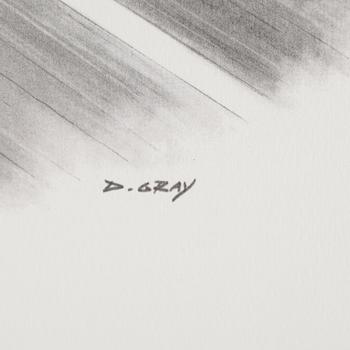 DAVID GRAY, 2 st, litografier, signerade samt med autografer bla Mario Andretti, numrerade 171/500 resp 280/500.