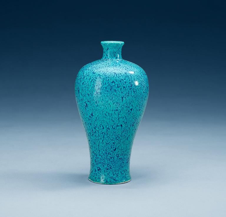 A robins egg glazed vase, Qing dynasty.