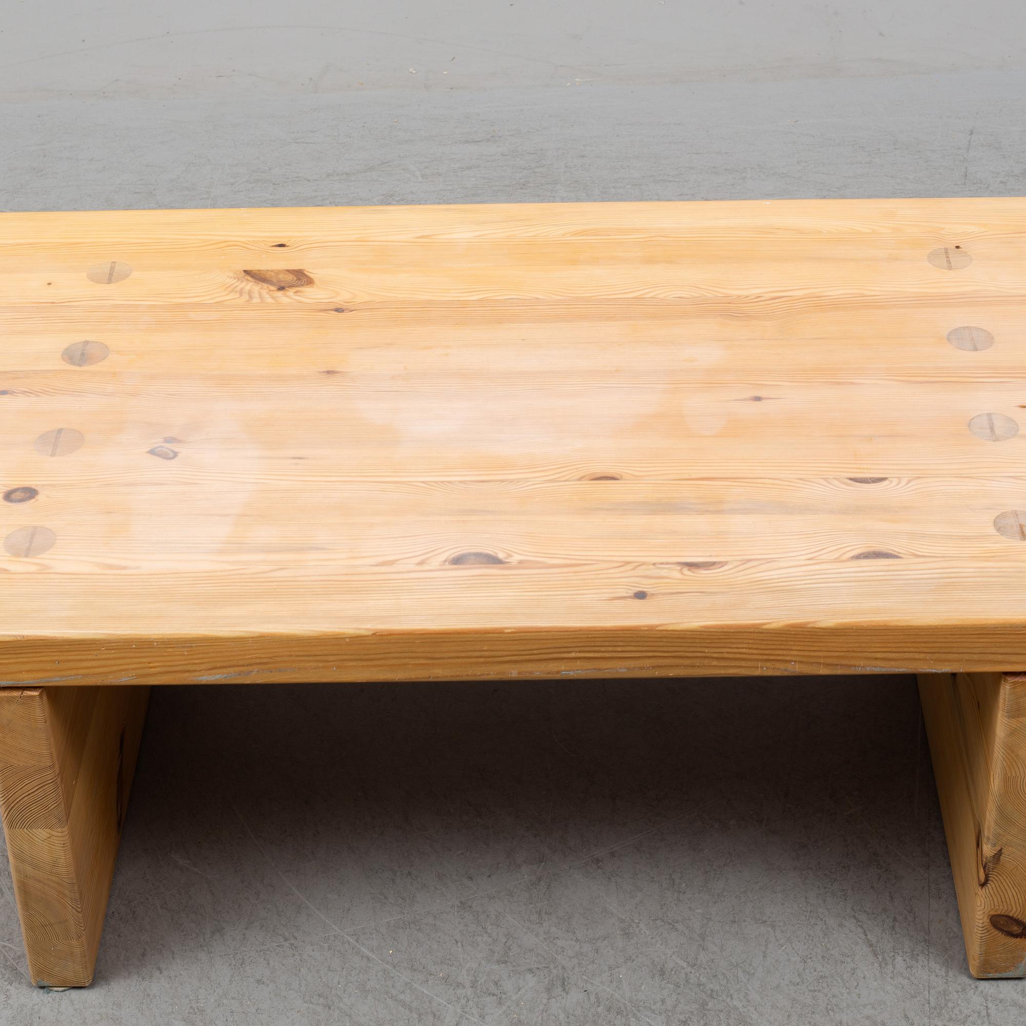 A 1960s-70s pine sofa table.