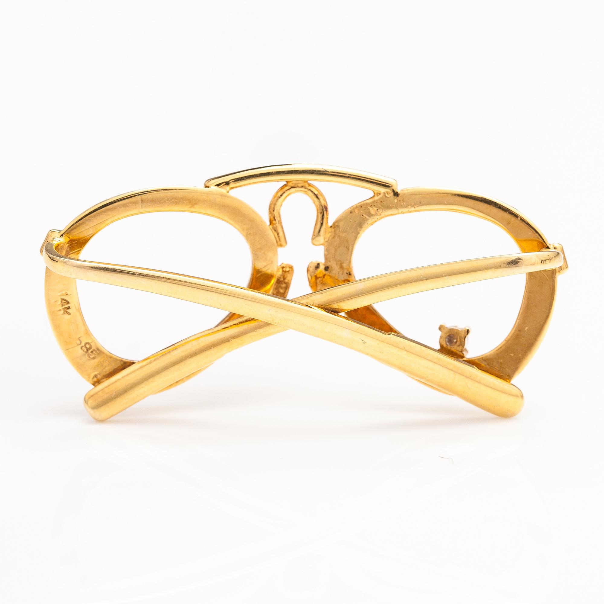 Riipus, 14K kultaa, timantti n. 0.025 ct.