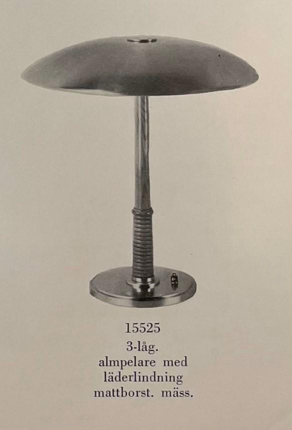 Harald Notini, a table lamp model "15525", Arvid Böhlmarks Lampfabrik, Stockholm, 1950s.