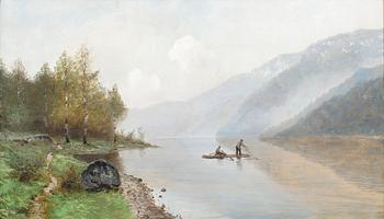 LUDVIG SKRAMSTAD, oil on canvas, signed.