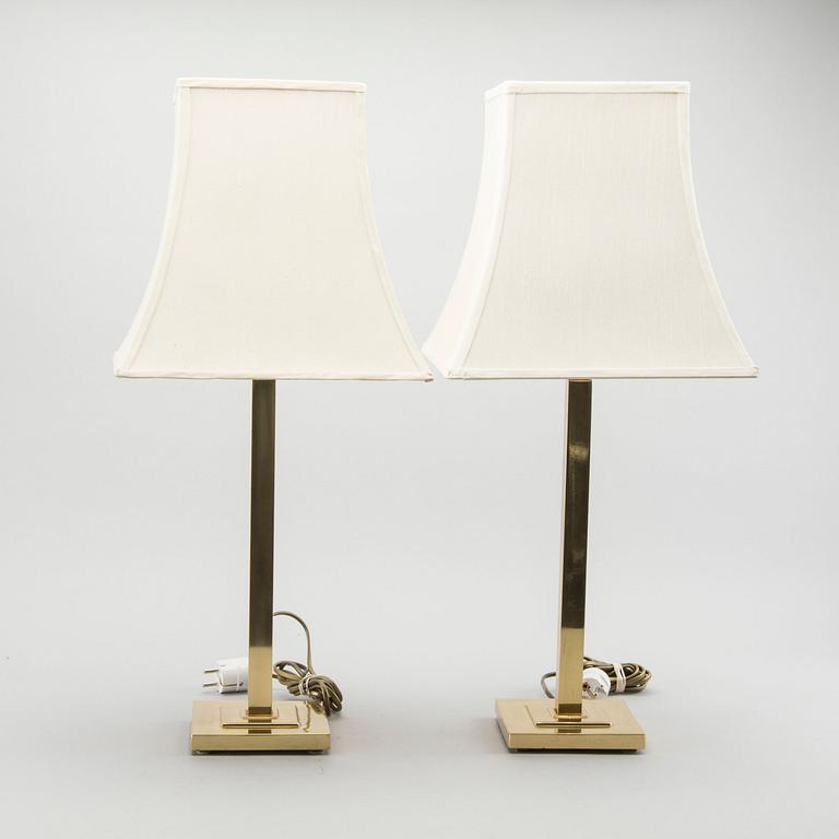 A PAIR OF TABLE LAMPS FROM EWÅ, SECOND HALF OF 20TH  CENTURY.