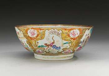 BÅLSKÅL, kompaniporslin. Qing dynastin, Qianlong (1736-95).