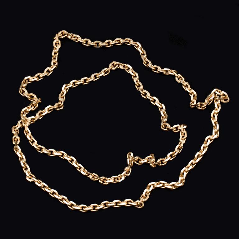 COLLIER, 18 k guld. Vikt ca 76 g.
