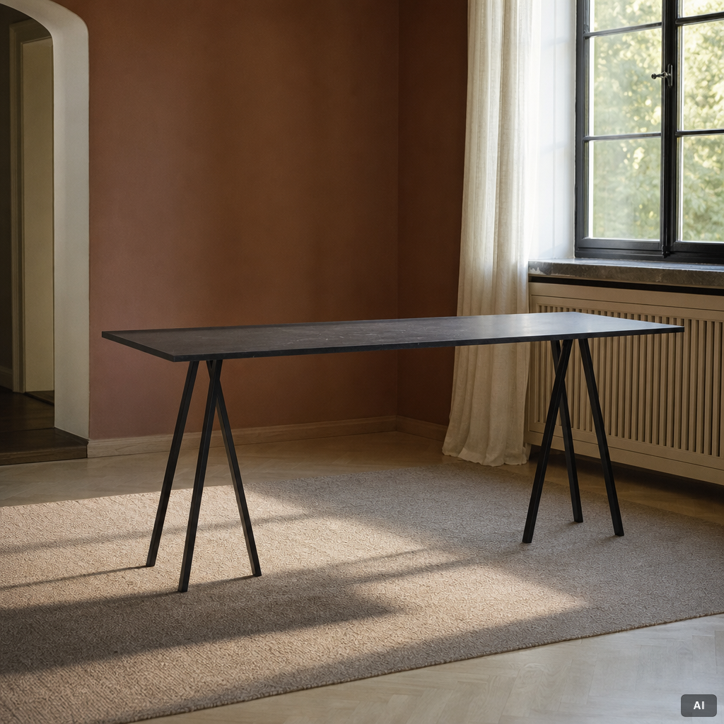 A 'Loop Stand High Table', Hay.